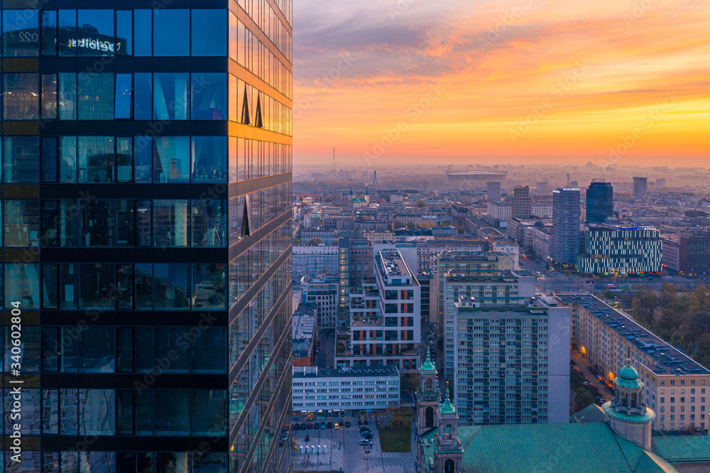 Warszawa z lotu ptaka