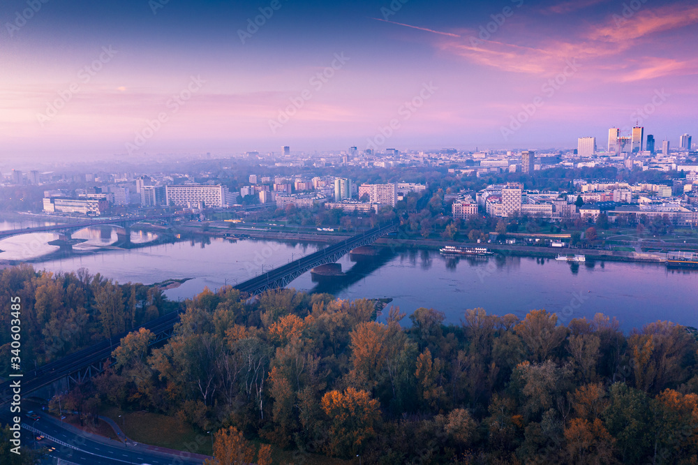 Warszawa z lotu ptaka