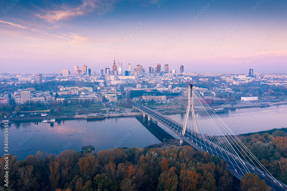 Warszawa z lotu ptaka