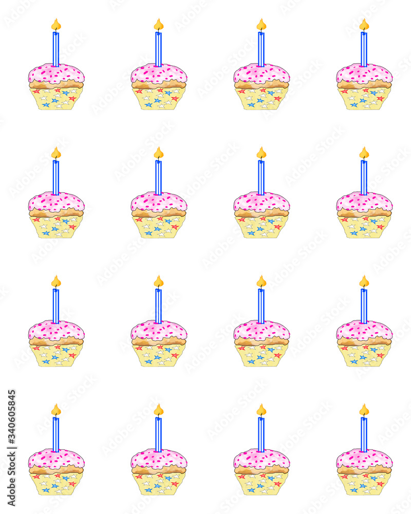 birthday cupcake with candles birthday cupcake with candles