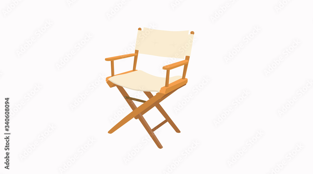 Vector Isolated Illustration of a Director Chair