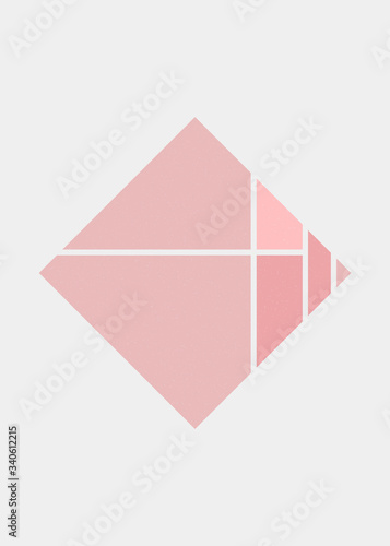 Mondrian style art colorful logo design illustration