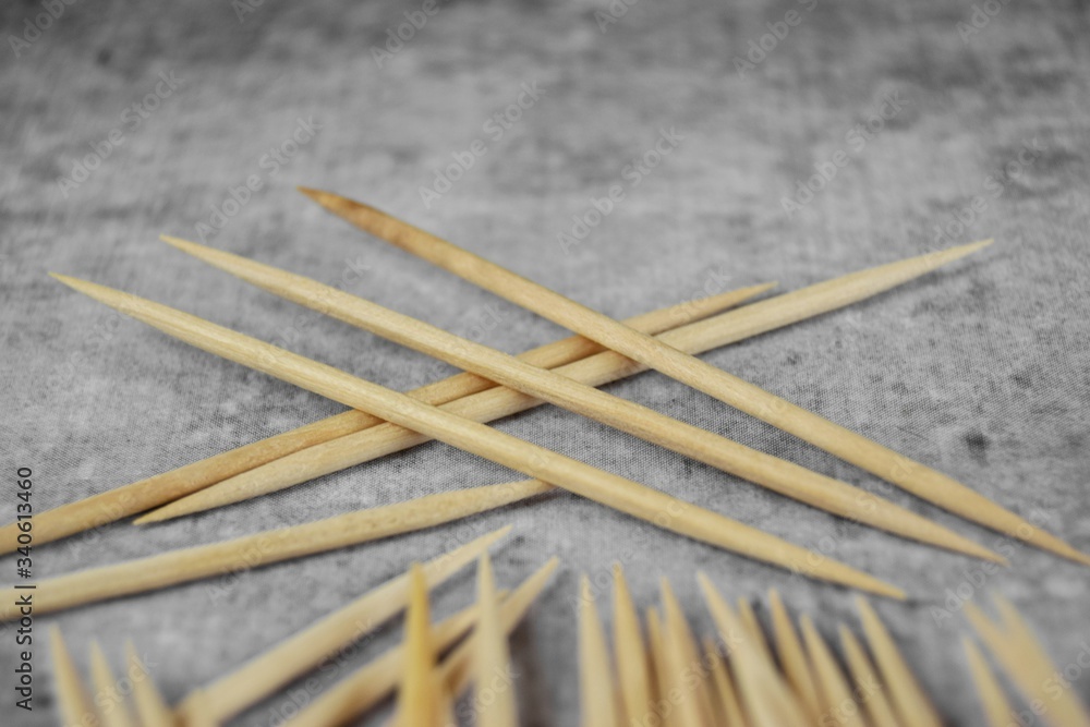 toothpicks on a white background toothpicks on a white background