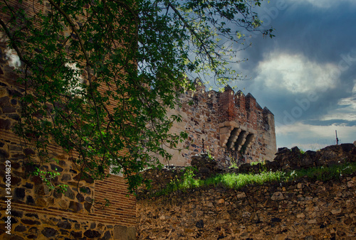 Bujaco Tower in Caceres, Extremadura, Spain.  Cloudy day. photo