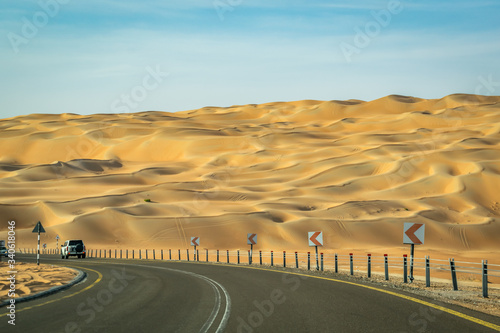 road in the desert at Liwa desert, Liwa desert, Moreeb dunes Liwa, Liwa motor festival, empty quarter