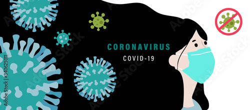 Novel coronavirus background and covid-19 concept design