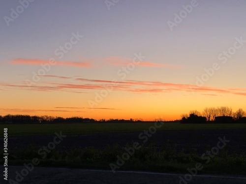sunset over the field © Luciano