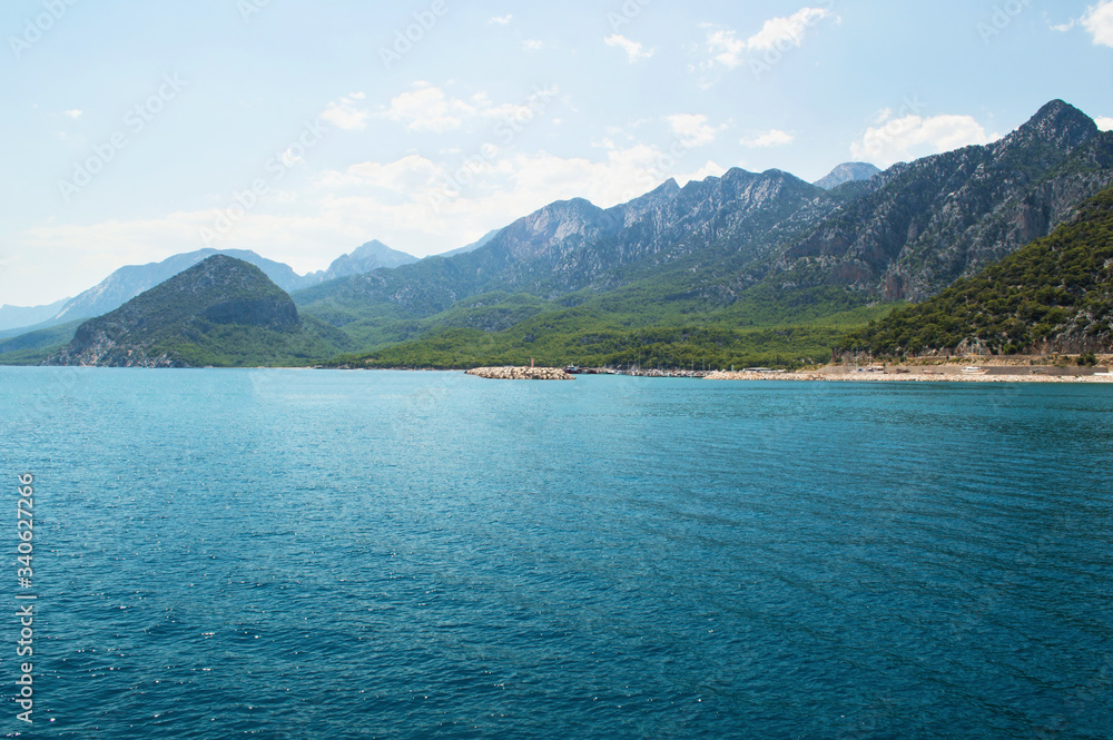 The Turtle island Dalyan in the Mediterranean Sea. Tourist place in Turkey. The Mouse island