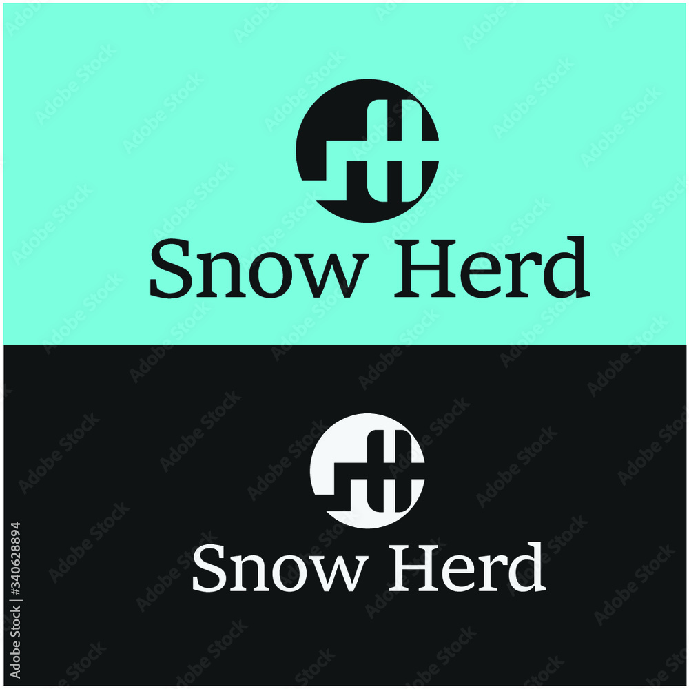 Fototapeta premium Company logo Snow Herd Concept S H