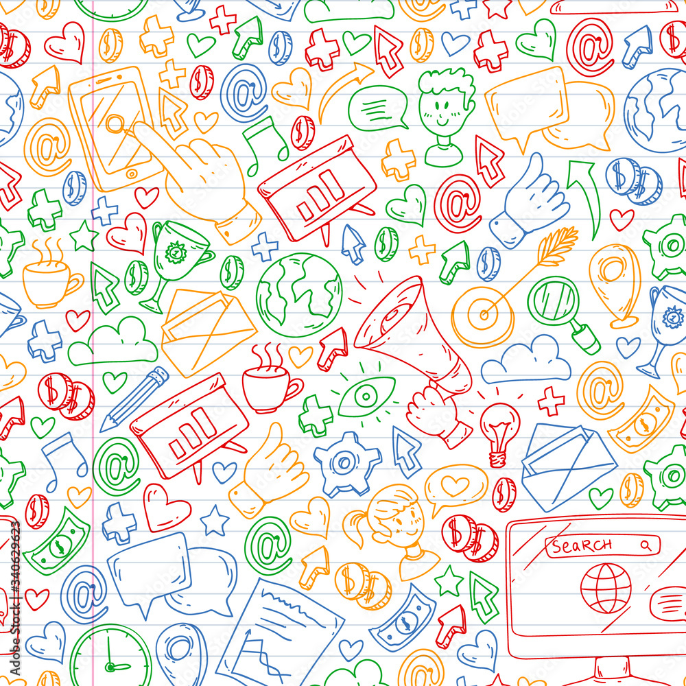 Digital marketing, social media, communications, management. Background for banners. Digital marketing, social media, communications, management. Background for banners.