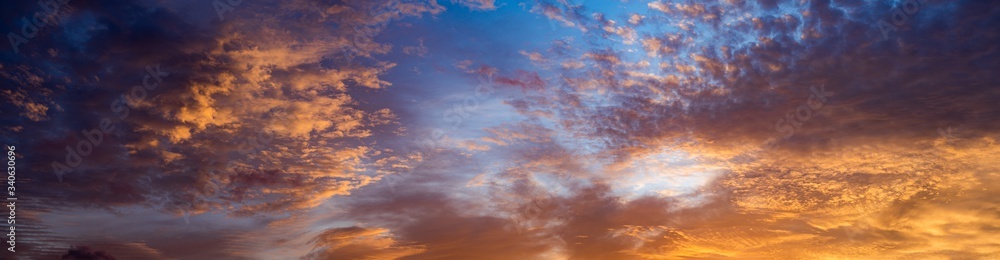 Morning sky Before the sunrise  with a panoramic image