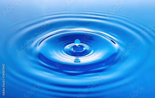 Blue Water Drop Splash