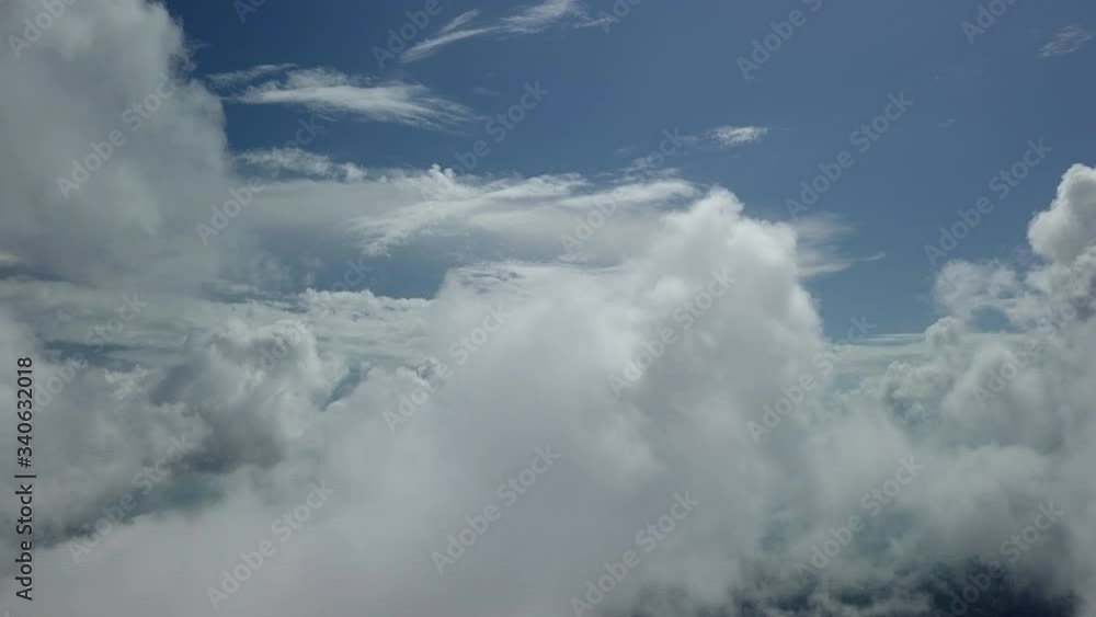 Cumulus clouds time lapse from drone - High Altitude scene H Cumulus clouds time lapse from drone - High Altitude scene H