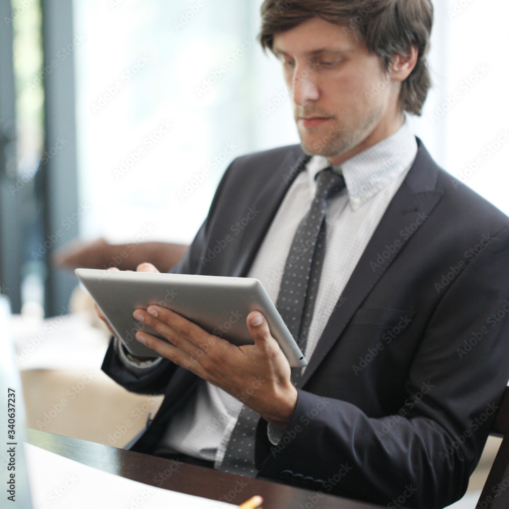 Business man with tablet pc Business man with tablet pc