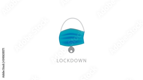 Safety breathing masks. lockdown symbol. Coronavirus pandemic puts countries on lockdown with isolated background., dust protection and breathing medical respiratory. Corona masks. 