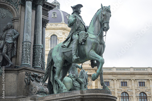 Maria Theresia Monument (Holy Roman Empress, German Queen). Maria Theresia monument was built in the year 1888 in Vienna, Austria.