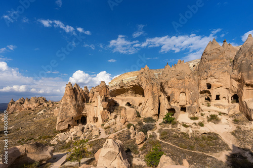 Cave town in Zelve Valley, Cappadocia in Turkey.