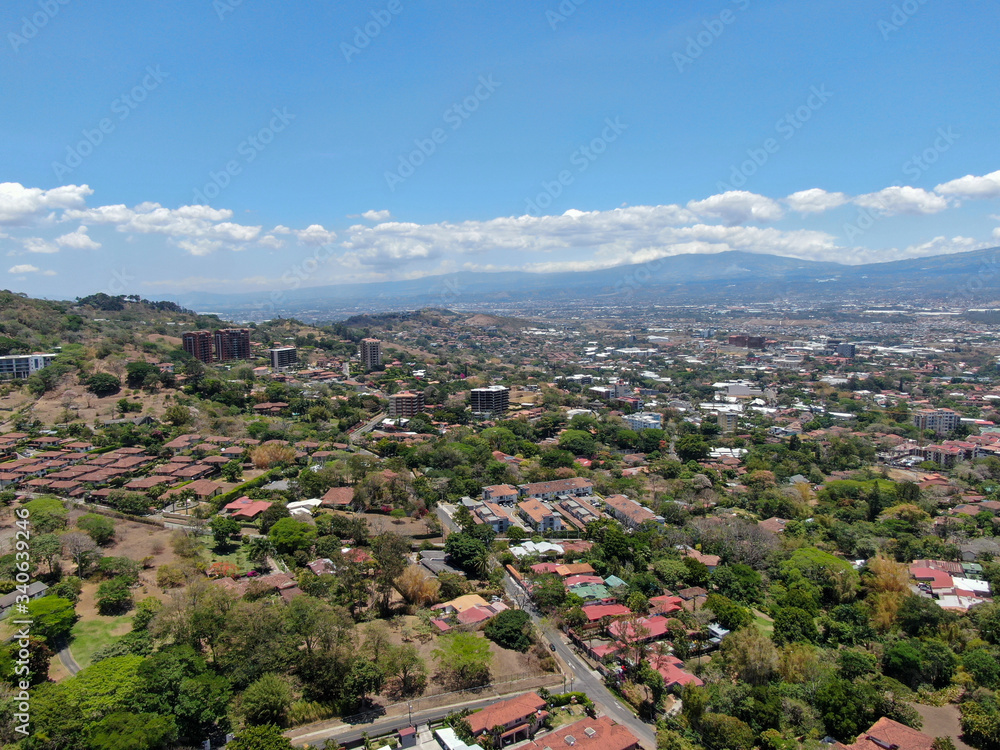 Aerial view of a Escazu, Costa Rica