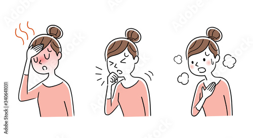 Illustration material: New coronavirus symptoms