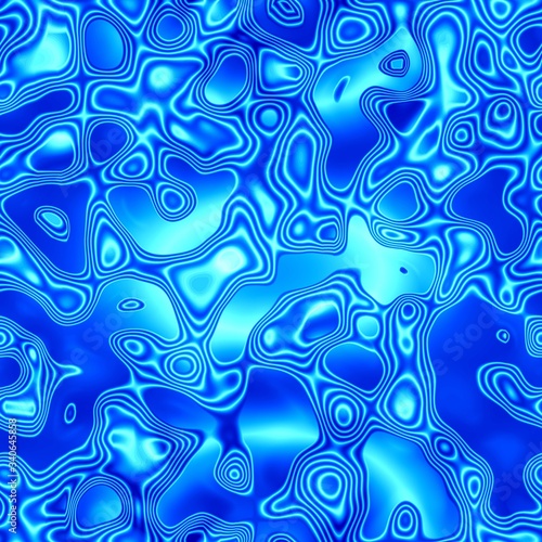 Wallpaper Mural Liquid seamless silver blue background texture. Colors: cornflower, cerulean, blue green, navy blue, pacific blue. Torontodigital.ca