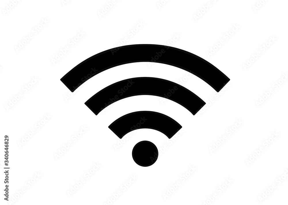 wi fi icon white background illustration wi fi icon white background illustration