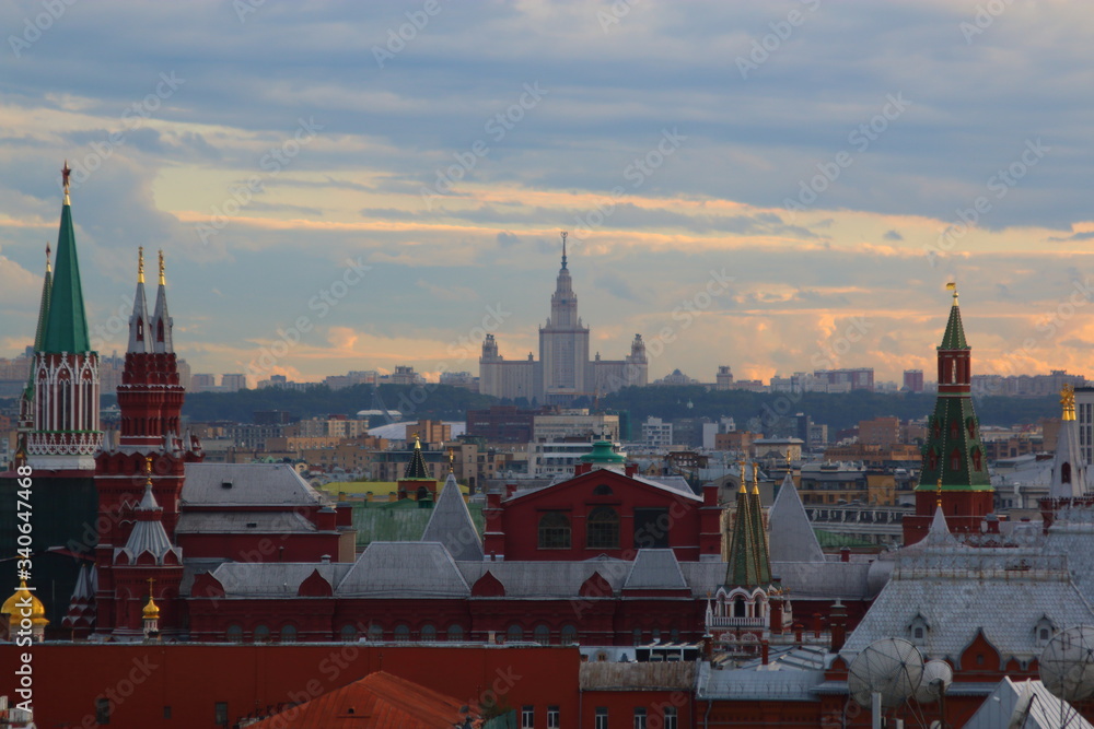 beautiful view of the streets of Moscow