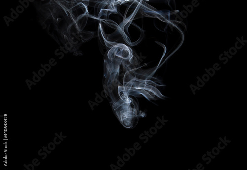 movement of smoke on black background, smoke background, abstract smoke on black background