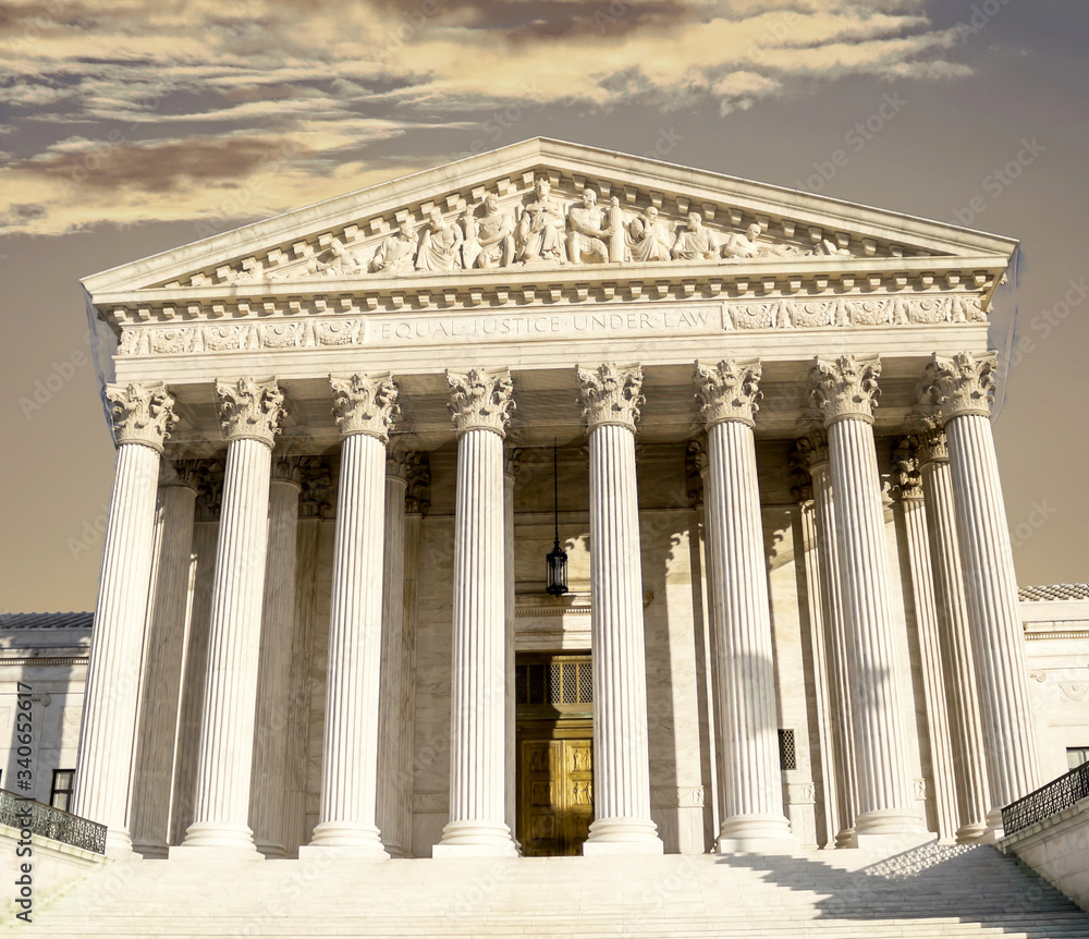 Supreme Court building in Washington, DC, United States of America	