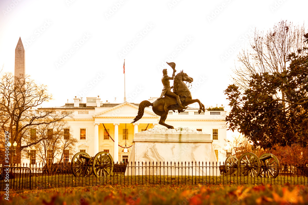 Washington, DC Andrew Jackson statue near White House in Washington