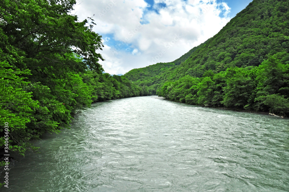 river in the mountains of the Caucasus river in the mountains of the Caucasus