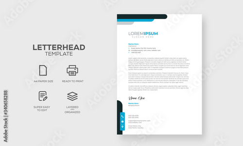 Clean and modern letterhead design template