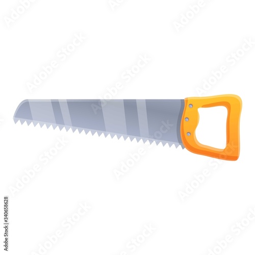 Farm hand saw icon. Cartoon of farm hand saw vector icon for web design isolated on white background
