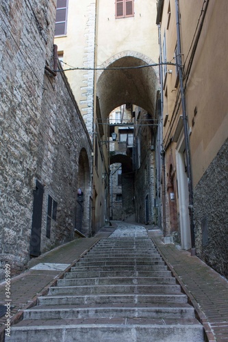 ìAncient pedestrian road in Perugia city centre © greta gabaglio
