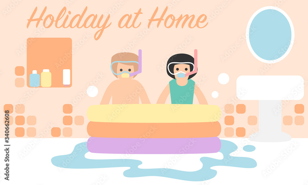 Holiday at home to avoid Coronavirus - concept Holiday at home to avoid Coronavirus - concept