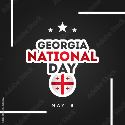 Georgia Independence Day Vector Design Illustration For Celebrate Moment
