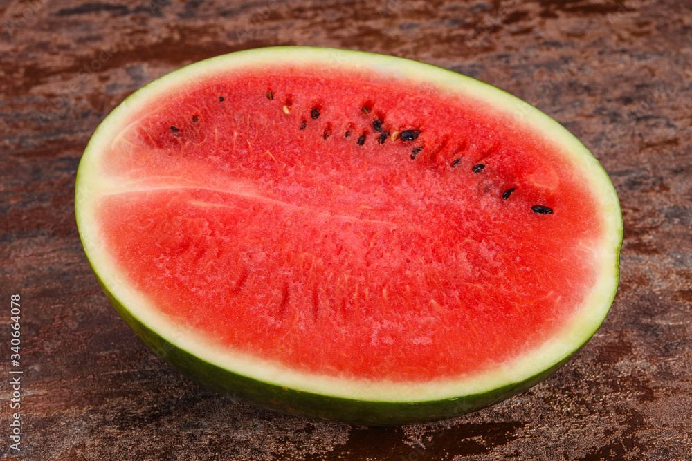 Ripe sweet juicy Half watermelon Ripe sweet juicy Half watermelon