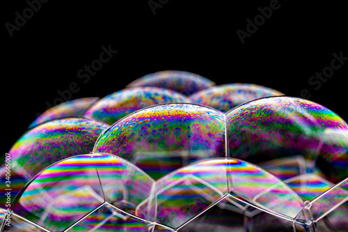 background with soap bubbles - macro