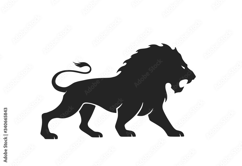 lion icon. vector image for emblem and logo