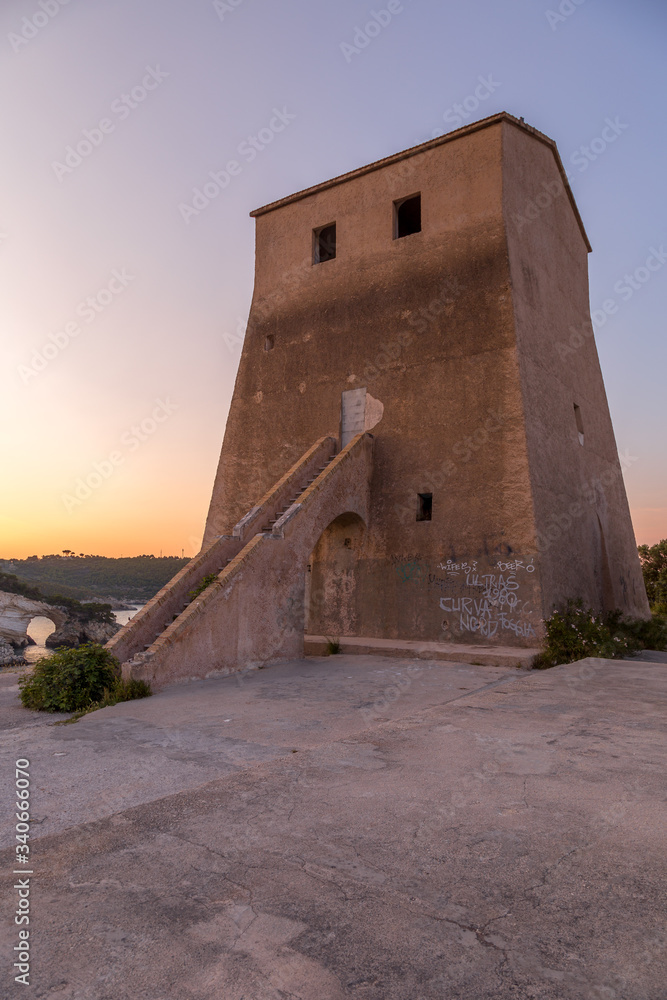 Defense tower on the coast Defense tower on the coast