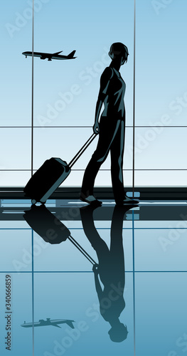 viajero aeropuerto turista