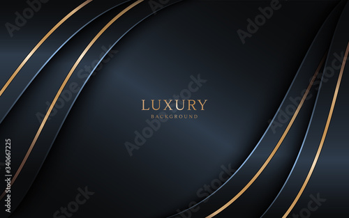 Luxury dark background combine with golden lines element.