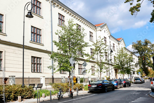 KRAKOW, POLAND - SEPTEMBER 22, 2019: Public library on Rajska street