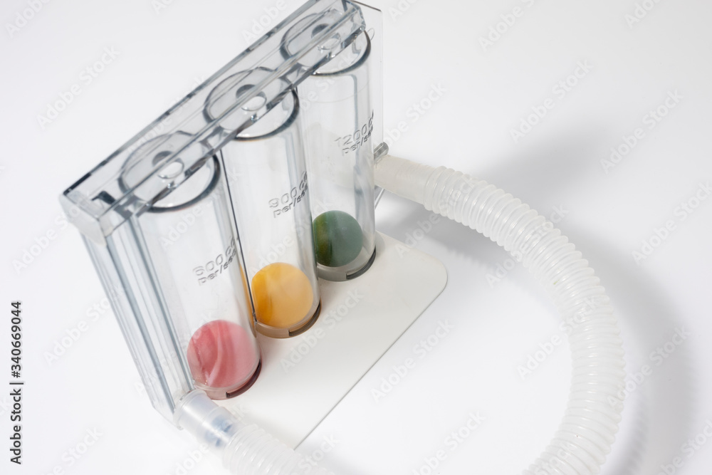 Doctor's triball incentive spirometry in hospital. The Triball