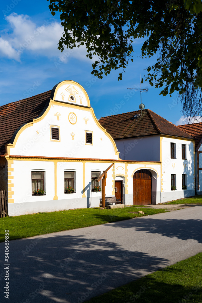 Fototapeta premium Holasovice a village in the Czech Republic is UNESCO enlisted