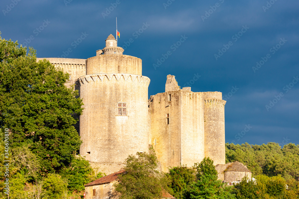 Bonaguil Castle in Lot et Garonne, France