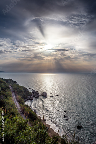 Dramatic sky before sunset