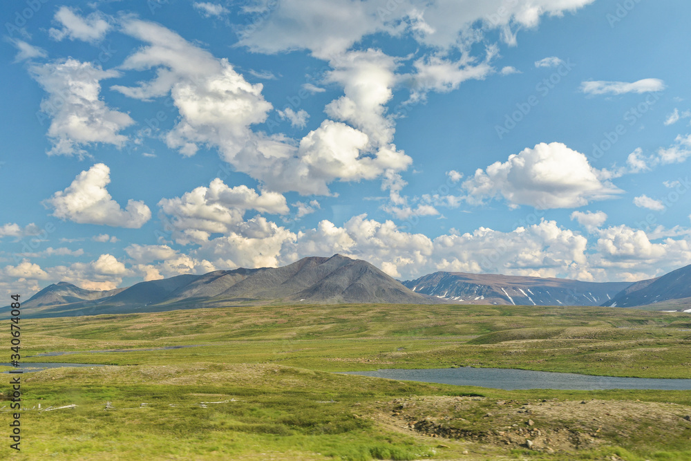Tundra in the foothills of the Polar Urals. Tundra in the foothills of the Polar Urals.