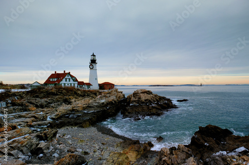 Portland Head Light, one of the most photographed lighthouses in Portland, Maine