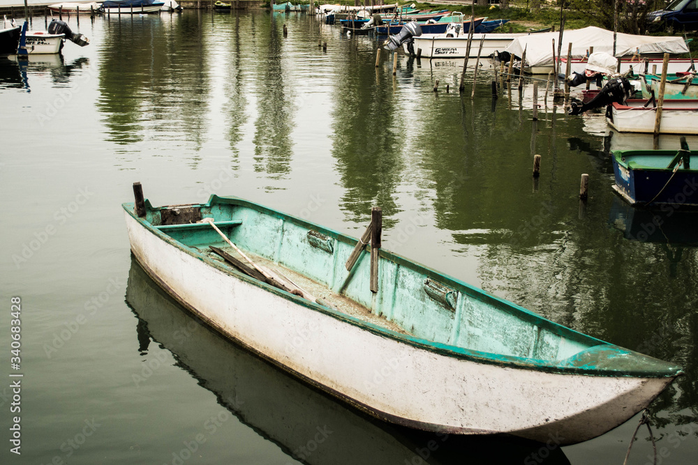 A boat on the lake