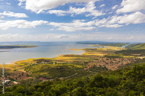 Landscape of lake in Nam-Phong national park, Khon-Kaen province, Thailand.